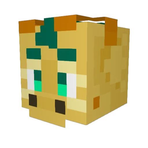 ElainiaMania Minecraft avatar head, 3D render