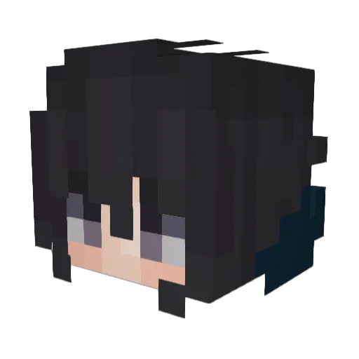Elane Minecraft avatar head, 3D render