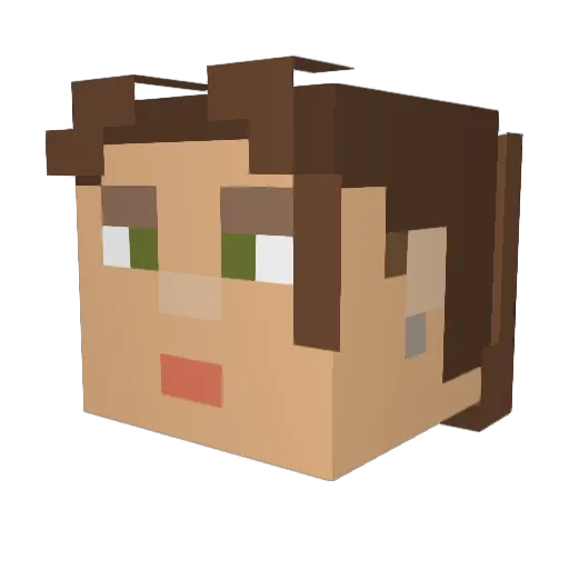 Elaroto Minecraft avatar head, 3D render