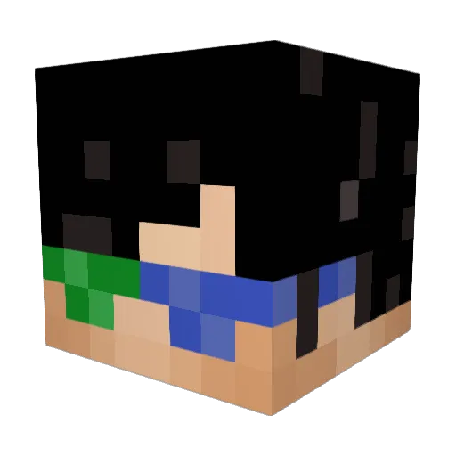 ElasticDroid Minecraft avatar head, 3D render