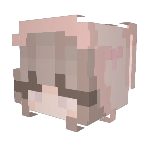 Elasticize Minecraft avatar head, 3D render