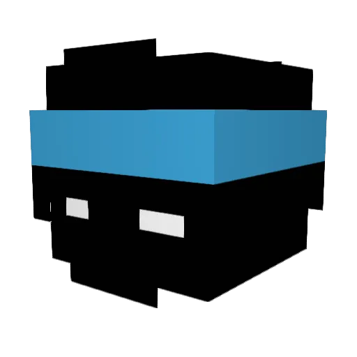 Elastronomical Minecraft avatar head, 3D render