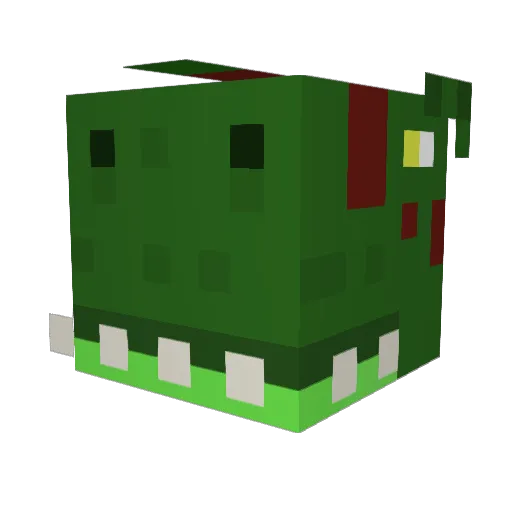 Elataya Minecraft avatar head, 3D render