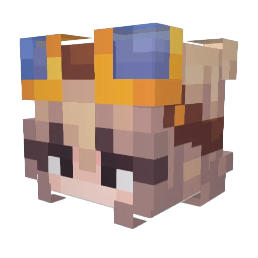 ElatedMichael Minecraft avatar head, 3D render