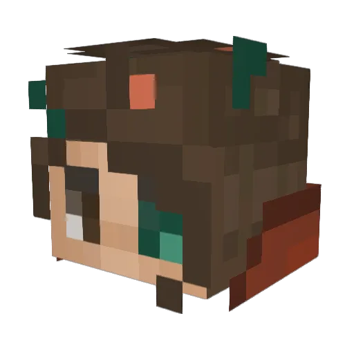 Elathefreak12 Minecraft avatar head, 3D render