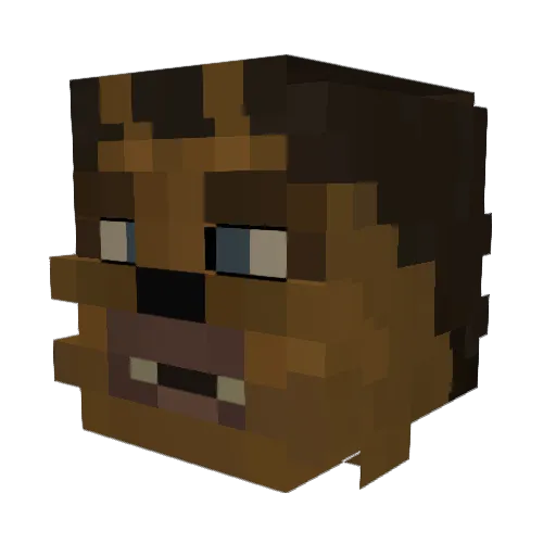 Elatsu10 Minecraft avatar head, 3D render