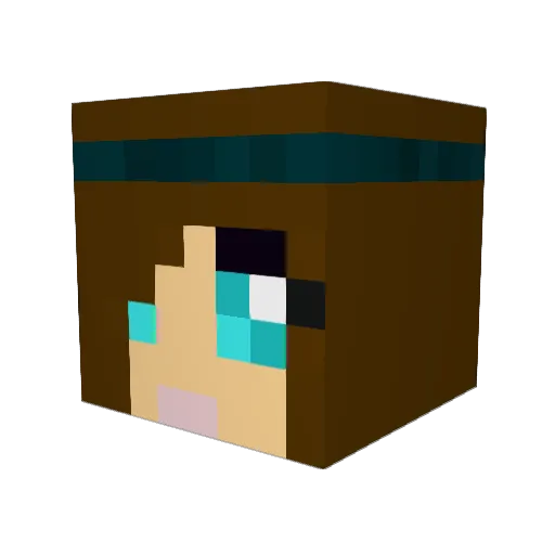 Elawyn_ Minecraft avatar head, 3D render