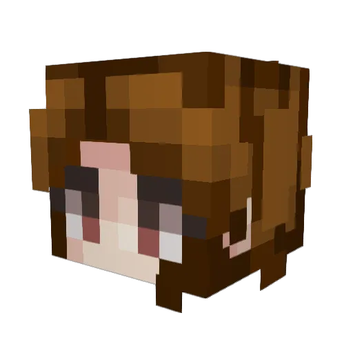 Elaynis Minecraft avatar head, 3D render