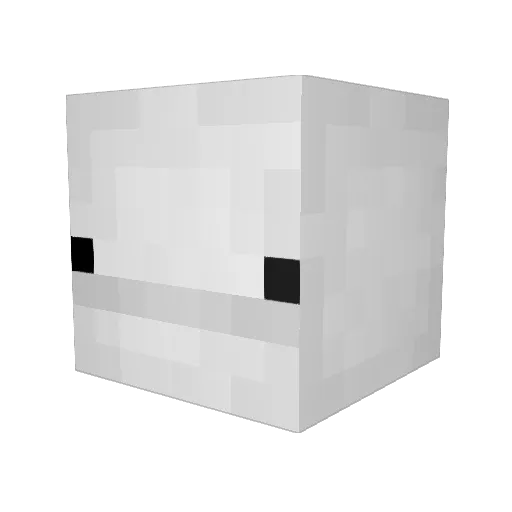 Elaztix Minecraft avatar head, 3D render