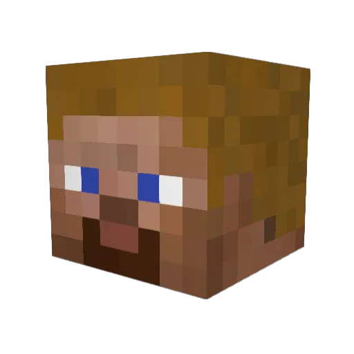 Elb3rs Minecraft avatar head, 3D render