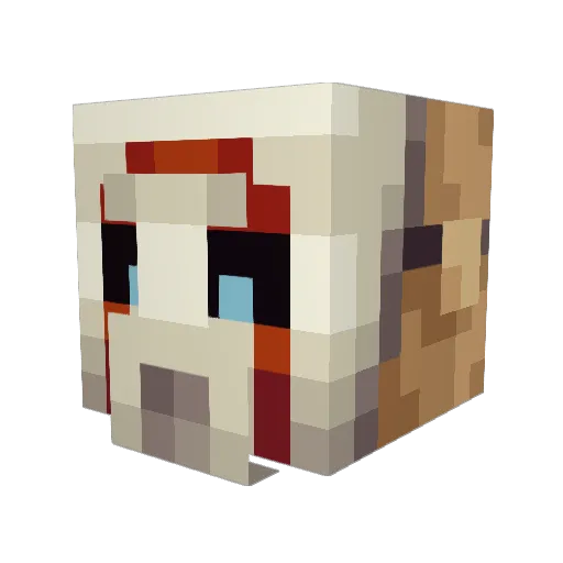 Elb666 Minecraft avatar head, 3D render