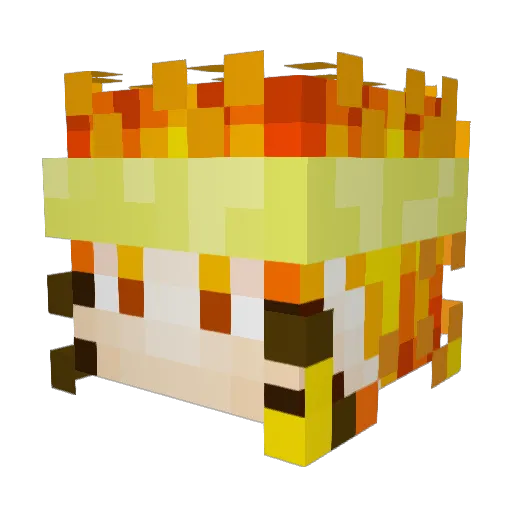 Elbanjo Minecraft avatar head, 3D render