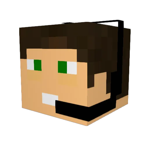 Elber27 Minecraft avatar head, 3D render