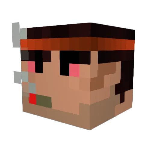Elbert64 Minecraft avatar head, 3D render