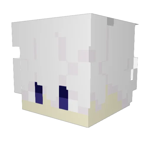 Elberty Minecraft avatar head, 3D render