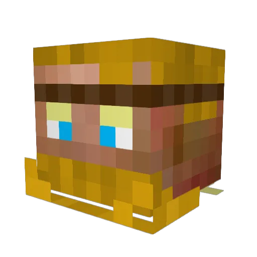 ElbowGrease Minecraft avatar head, 3D render