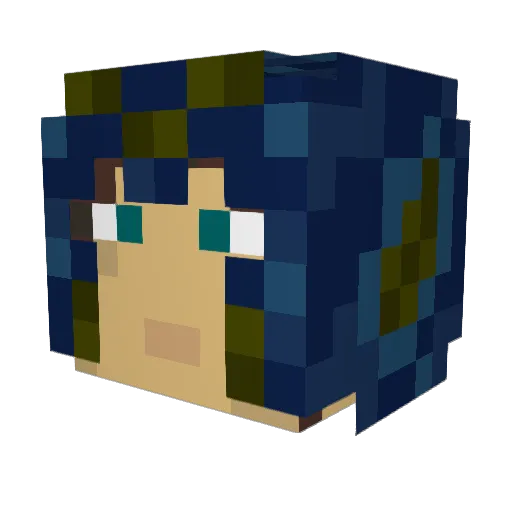 Elbreth Minecraft avatar head, 3D render