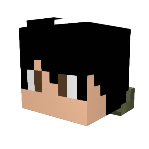 ElbtronHD Minecraft avatar head, 3D render