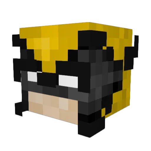 Elbur Minecraft avatar head, 3D render