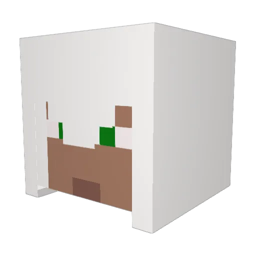 Elcabu Minecraft avatar head, 3D render