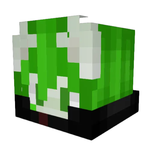 ElchGefunden Minecraft avatar head, 3D render