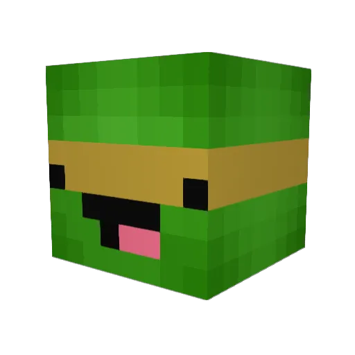 Elcheik Minecraft avatar head, 3D render
