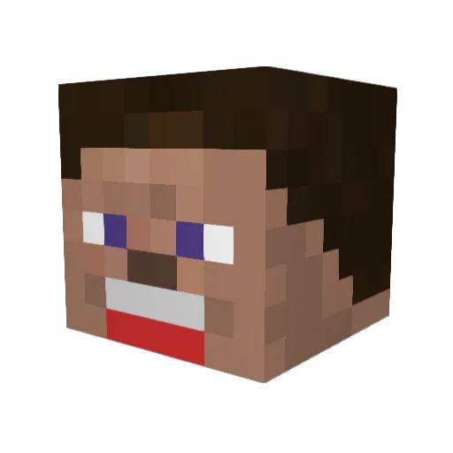 Elchikitin33 Minecraft avatar head, 3D render