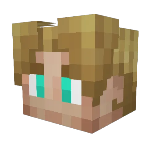 Elchoin Minecraft avatar head, 3D render