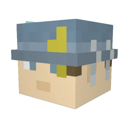Elcios Minecraft avatar head, 3D render