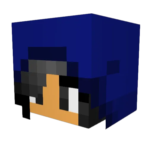 Elclair Minecraft avatar head, 3D render