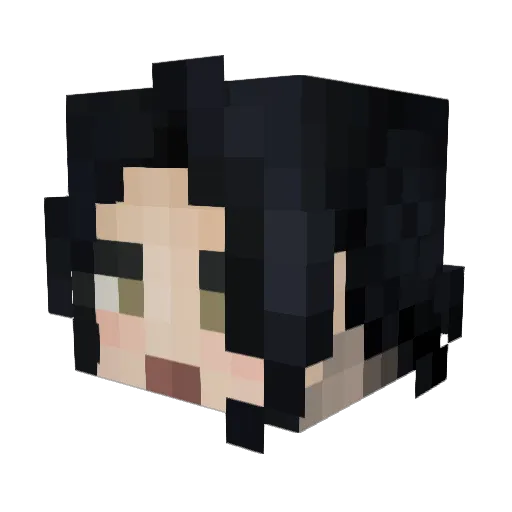 EldWitchMacabre Minecraft avatar head, 3D render