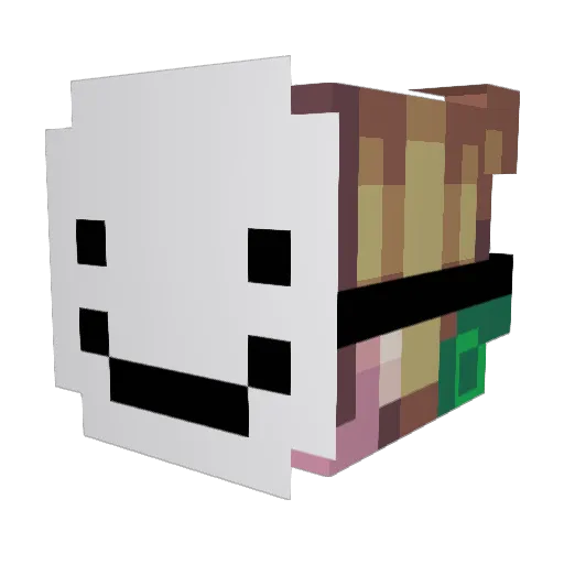 Elda6 Minecraft avatar head, 3D render