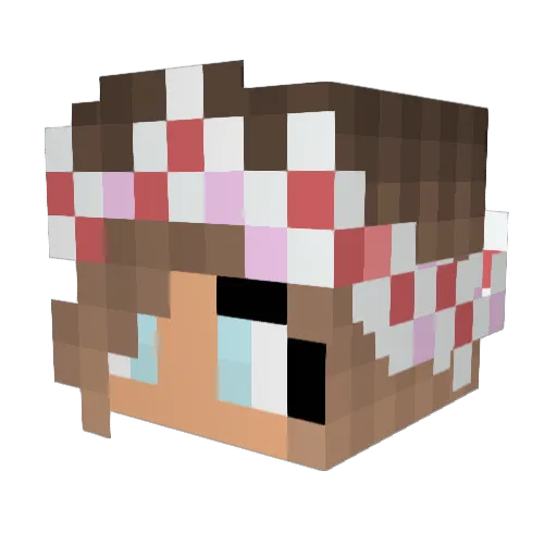 Elda_Unicorn Minecraft avatar head, 3D render