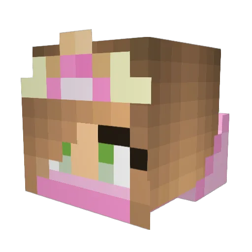 Eldaris Minecraft avatar head, 3D render