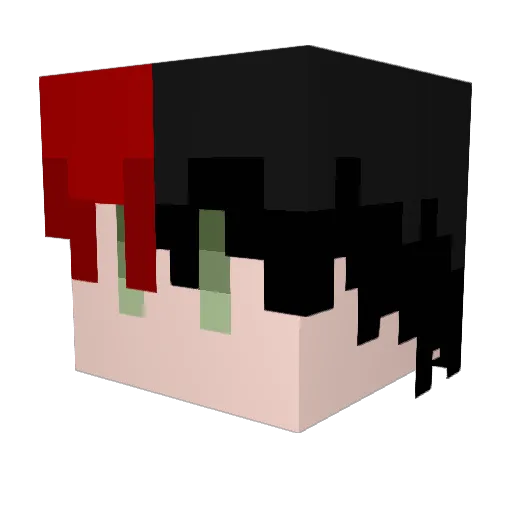 EldenCrow Minecraft avatar head, 3D render