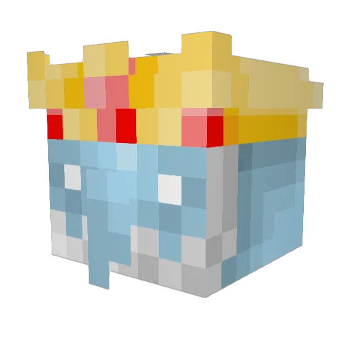 Elder1 Minecraft avatar head, 3D render