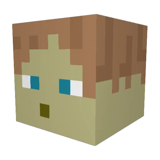 ElderGuardian23 Minecraft avatar head, 3D render