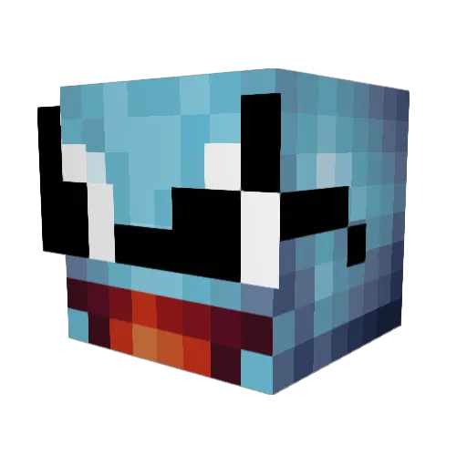 ElderMelder_ Minecraft avatar head, 3D render