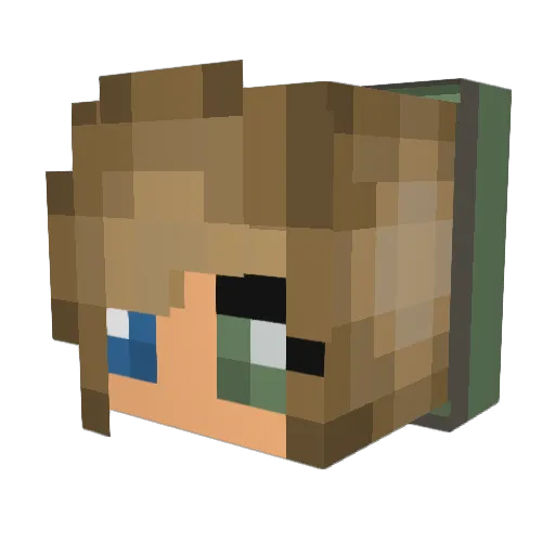 Elder_Leaf Minecraft avatar head, 3D render