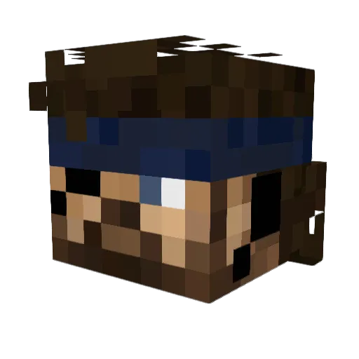 Elderdragon7582 Minecraft avatar head, 3D render