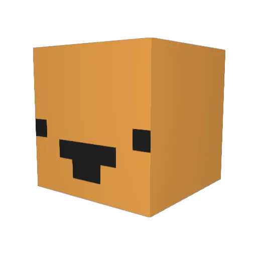 Elderhuan Minecraft avatar head, 3D render