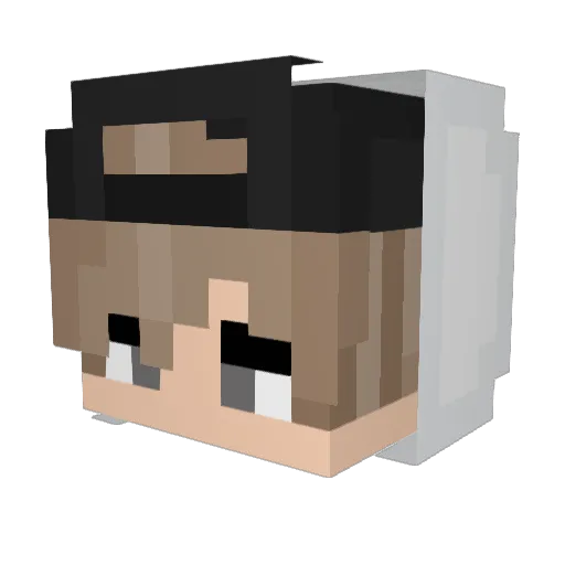 Elderlan Minecraft avatar head, 3D render