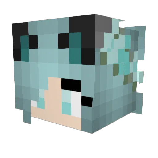 Elderward Minecraft avatar head, 3D render