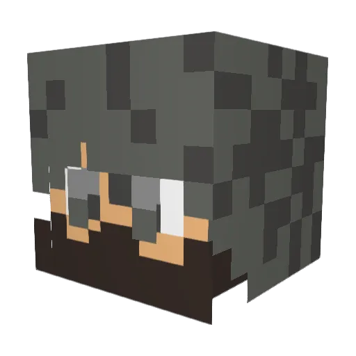 Eldilexico Minecraft avatar head, 3D render