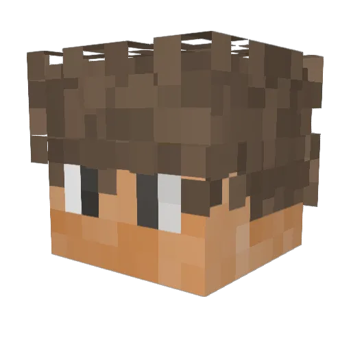 Eldo25 Minecraft avatar head, 3D render