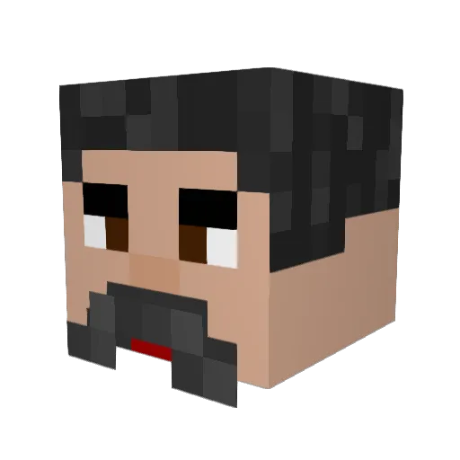 Eldorg Minecraft avatar head, 3D render