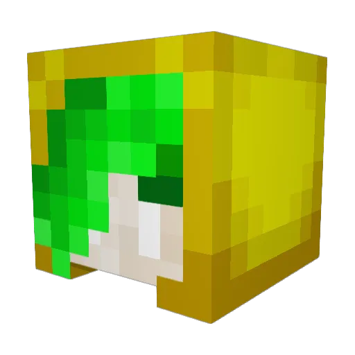 Eldorkable Minecraft avatar head, 3D render