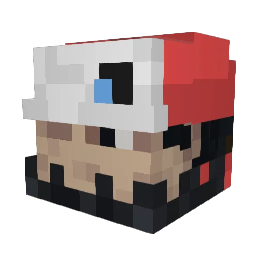 Eldreck Minecraft avatar head, 3D render