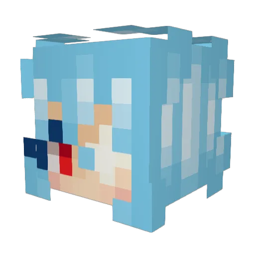 EldritchAzure Minecraft avatar head, 3D render