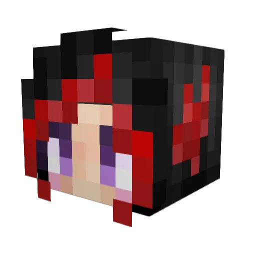 Eleane23 Minecraft avatar head, 3D render